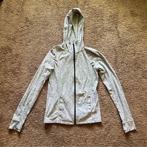 size small grey Tek Wear zip up active hoodie